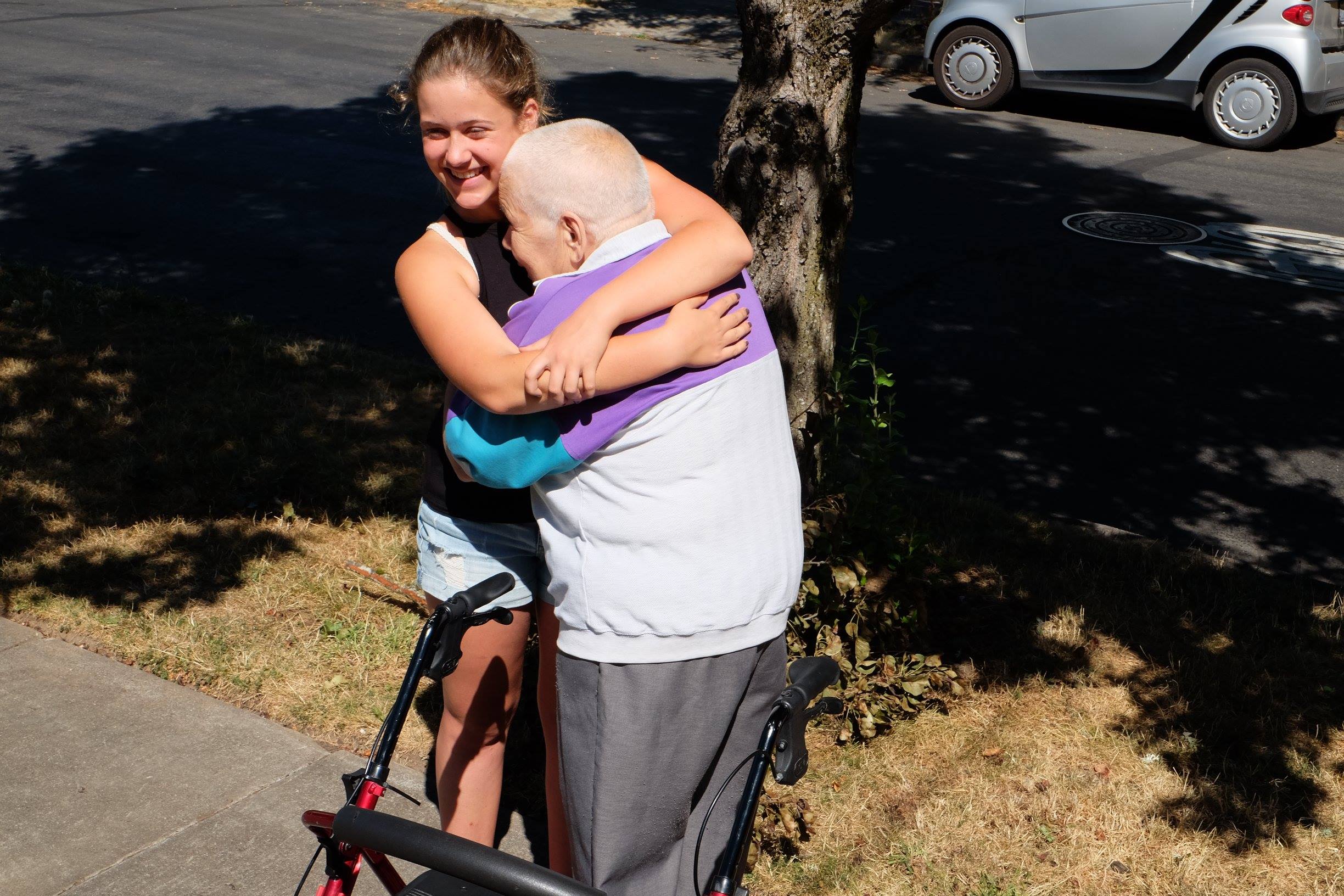 Freiwillige mit Core Member in Arche Portland